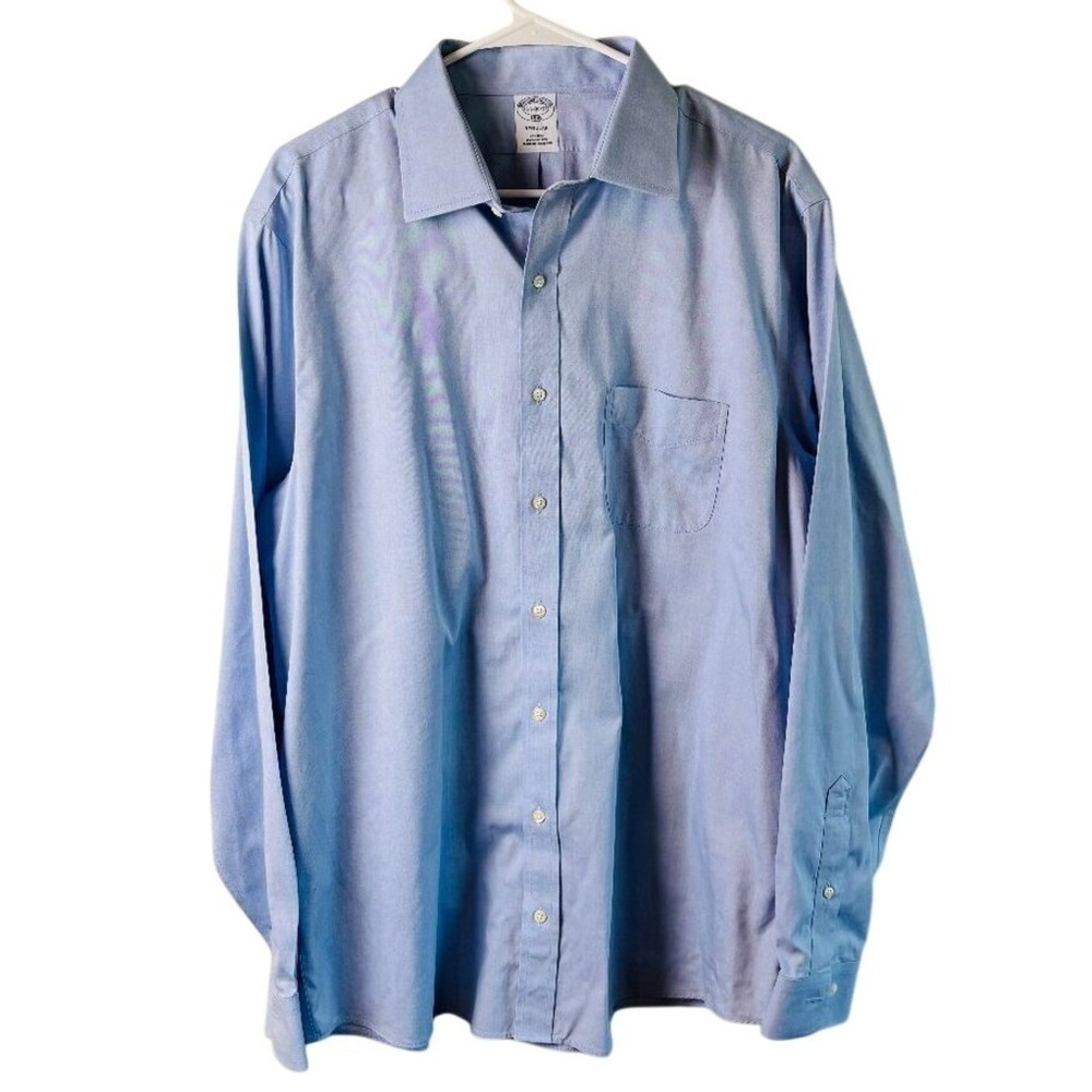 Brooks‎ Brothers 1818 Dress Shirt Light Blue 16.5 36-37